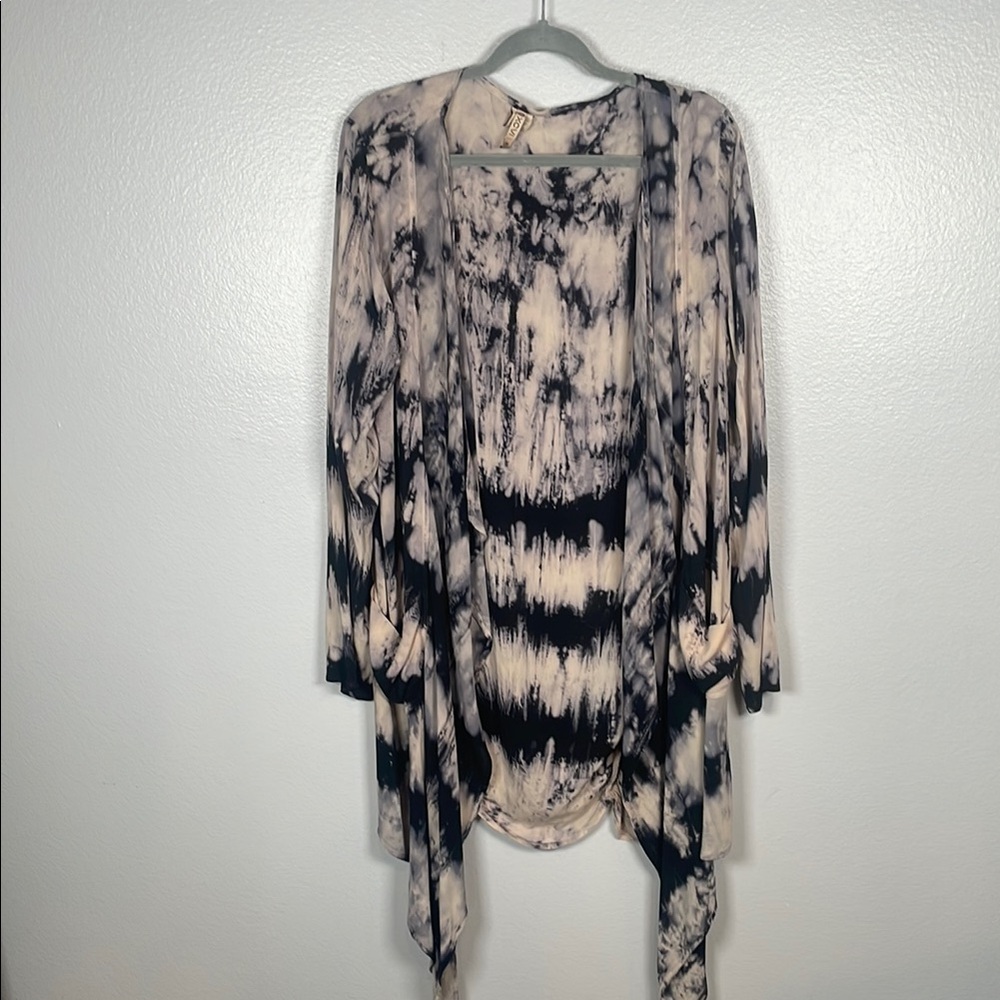 XCVI Tie Dye Duster Bohemian lagen look size medium